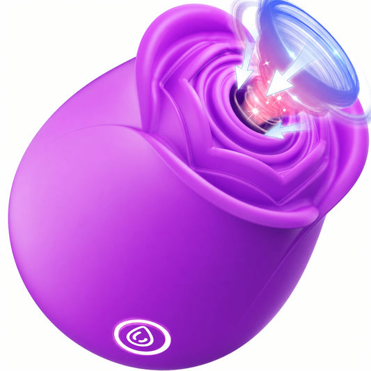 Rosa dos Desejos™ - Massageador Íntimo de Sucção com Vibração Inteligente Roxo